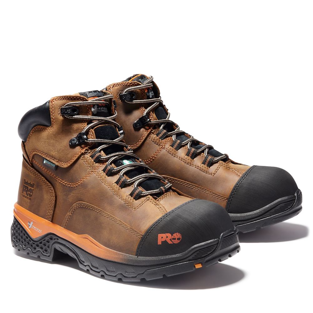 Timberland Mens Work Boots PRO® Bosshog 6 Comp Toe - Brown/Black - India GX2740365